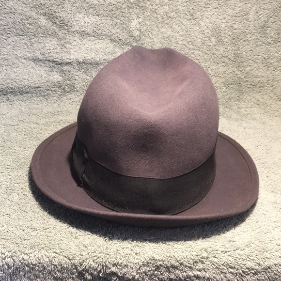 Bee Hats gray wool custom made gray short brim fedora size 7 dynafelt - Picture 4 of 15